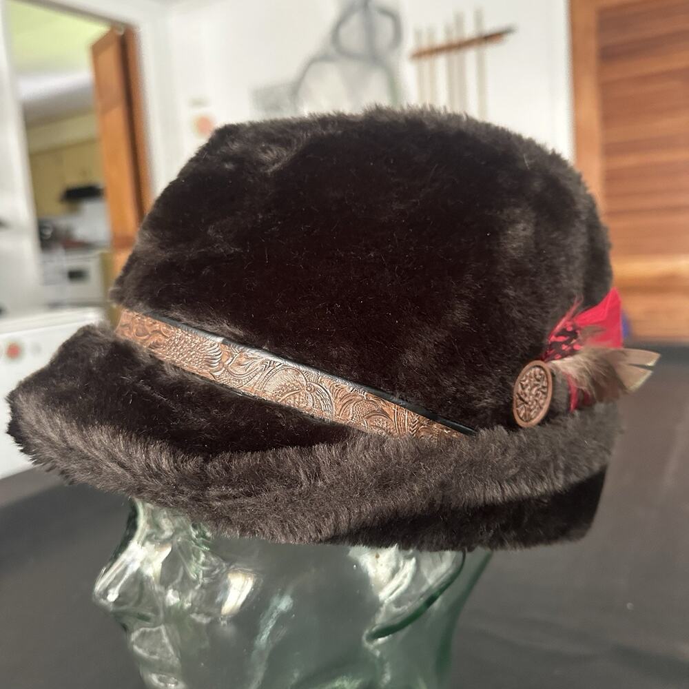 Vtg German? United Hatters Cap & Millinery Hat Fedora Trapper Fur Size L